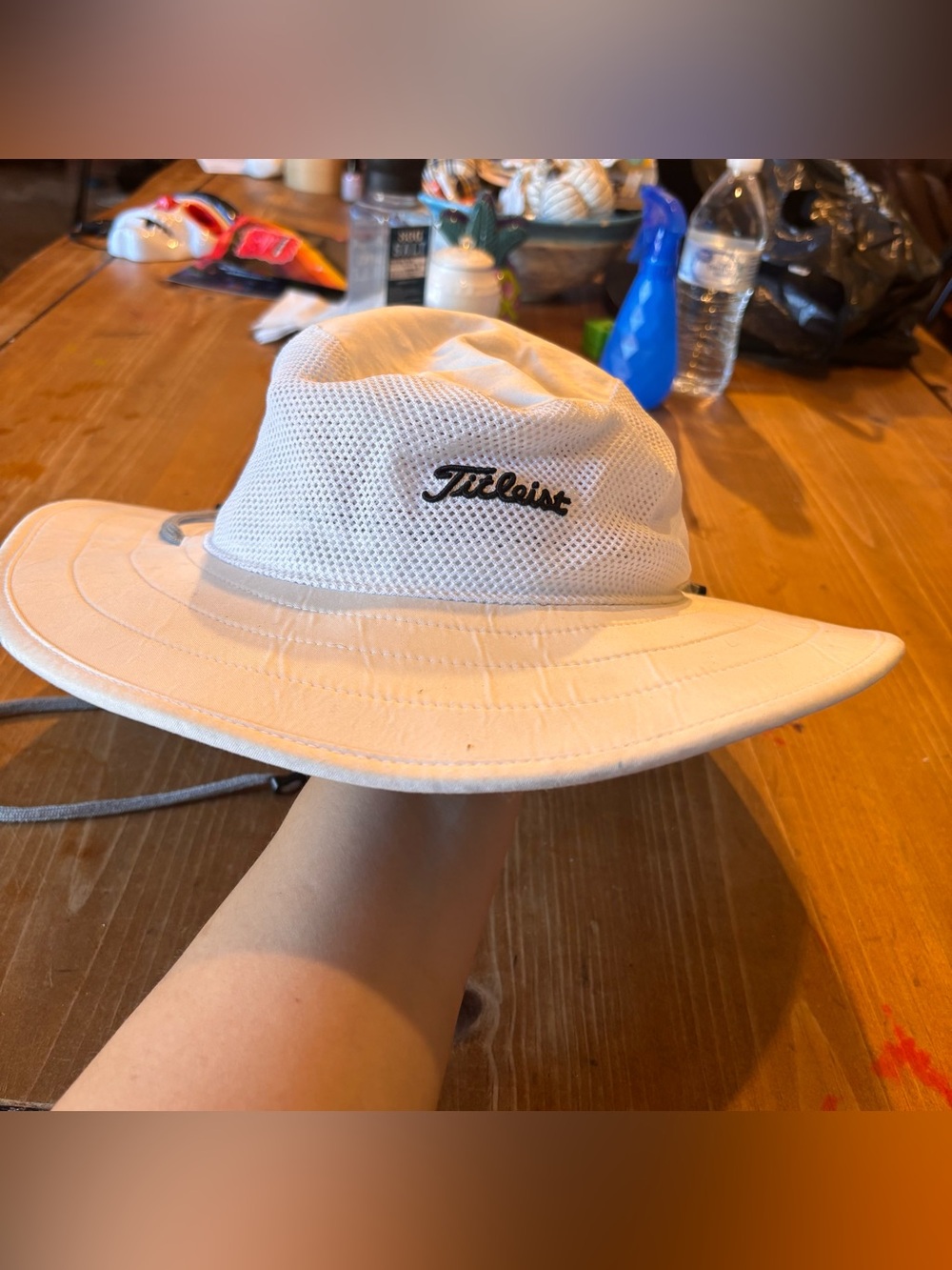 Titleist mens tour Aussie mesh golf bucket hat white OS